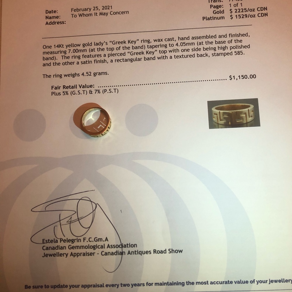 14k gold ring